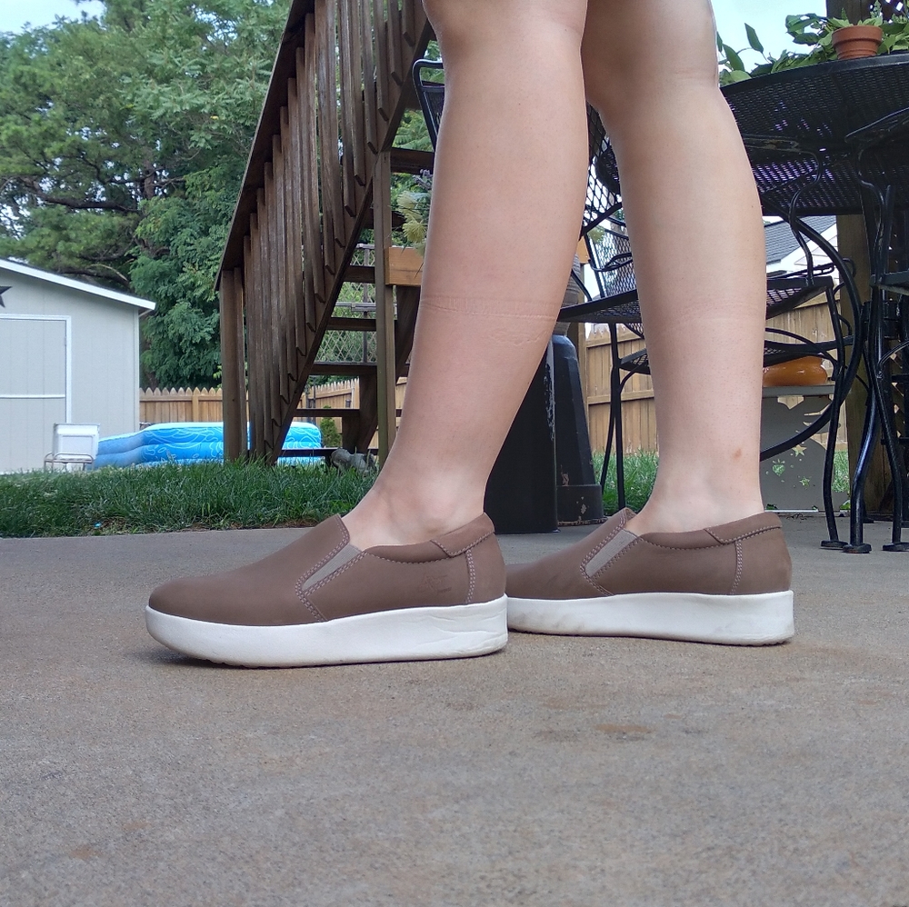 OPOT Brown Slip ons - Picture 3 of 6
